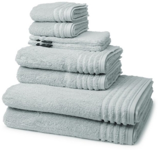 Vossen Vienna Style Supersoft 8 tlg. Frottier-Set - 2 X Handtuch (50 X 100cm), 2 X Duschtuch (67 X 140cm), 2 X Gästetuch (30 X 50cm), 2 X Waschhandschuh (16 X 22cm) - 620 g/m2 - Light grey