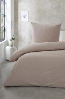 Bettwäsche Bio-Crepe natur-hellbraun 135x200 cm