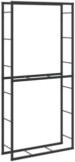 vidaXL Brennholzregal Schwarz 100x30x209 cm Stahl 4018469