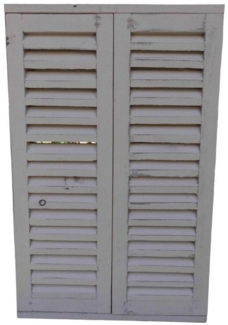 Deko-Impression Wandspiegel Wunderschöner Wandspiegel Fensterläden Landhaus creme Shabby-Chic 59cm