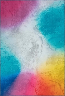 TaraCarpet Teppich Kurzflorteppich TaraCarpet Rainbow moderner Teppich in Regenbogenfarbe, rechteckig, Höhe: 14 mm, Marmoriert in Regenbogenfarben auch für das Jugendzimmer