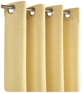 Haus und Deko Gardine Vorhang 140x245 cm Ösen blickdicht Struktur Leinenoptik uni Gardine, Ösen (1 St), blickdicht, Polyester
