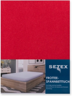 SETEX Spannbettlaken Frottee, Frottee, Gummizug: rundum, (1 Stück), uni, Frottee