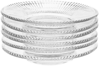 Glas-Untertellerr ø11,5 cm, Relief Design - dekorativ & funktional