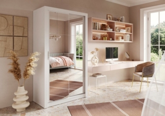 Compleo Schwebetürenschrank kleiner Schwebetürenschrank mit Spiegel, Breite 120 cm