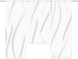 gardinen-for-life Scheibengardine Vertic grey by Mohnblume - Scheibengardine 3-tlg. B-line