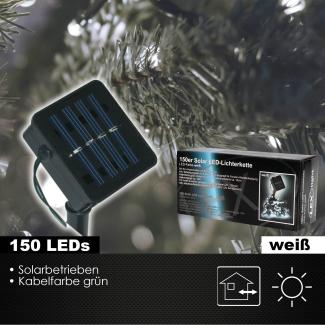 150er Solar LED Lichterkette Innen Außen Gartenbeleuchtung Party Outdoor weiß