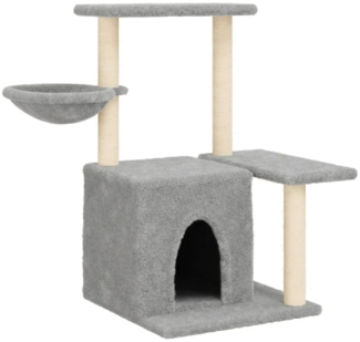 vidaXL Kratzbaum mit Sisal-Kratzsäulen Hellgrau 83 cm 172110