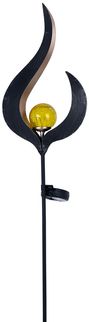 LED Solarleuchte, IP44, Erdspieß, Flammenoptik, H 90cm