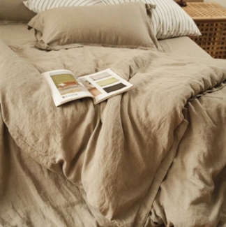 Interior by Hakito Bettwäsche 100% reine Leinen GOTS zertifiziert mit Kissenbezug, natürlicher Luxus auf der Haut