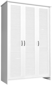 AX LIVING Weißer Kleiderschrank mit Stauraum Oliveria S3D 128,5 cm