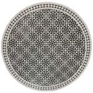 Mosaiktisch D120 schwarz weiß glasiert