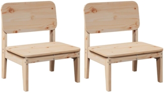 vidaXL Gartenstühle 2 Stk. 60x52,5x72 cm Massivholz Kiefer 859322