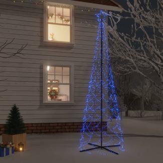 vidaXL LED-Weihnachtsbaum Kegelform Blau 500 LEDs 100x300 cm