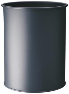 DURABLE Papierkorb Metall rund 15 Liter Metallic silber (330123)