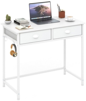 COSTWAY Schreibtisch (1-St), Computertisch mit 2 Schublade, Bürotisch, Arbeitstisch