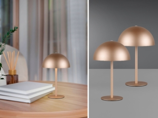 2er SET Akku Tischlampen Coffee, Touch dimmbar, USB aufladbar, Höhe 21cm