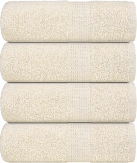 Gästetücher 4 Stk. Creme 30x50 cm 360 g/m² 100% Baumwolle 136996