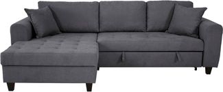 Trends by HG Ecksofa Moritz L-Form, B: 265 cm, mit Bettfunktion, Bettkasten & Zierkissen