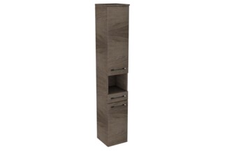 Lanzet Hochschrank mit Nische 30 cm, rechts, Dunkelbraun