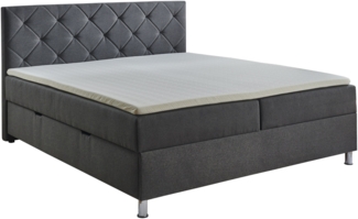 Boxbett >Leo< Liegefläche 180x200 cm, anthrazit, Stellmaß: 182 x 115 x 209 cm (BxHxT)