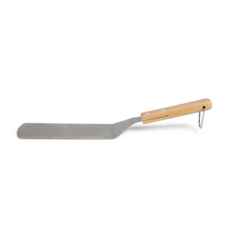 LIVOO Pfannenwender, Edelstahl silber / Holzgriff, 39 cm