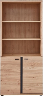 Büroschrank Sonos, Echtholz, Holzwerkstoff, Metall, Holzfarben, 90 x 203 x 38 cm