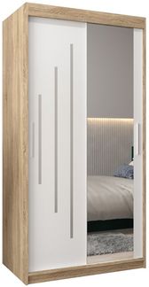 MOEBLO Schiebetürenschrank MALTESE 2 (mit Spiegel, mit/ ohne Schubladen, Schwebetürenschrank Schrank Garderobe Schiebtüren Schlafzimmer Wohnzimmerschrank) (BxHxT):100/120/150/180/200/250 x 200 x 62 cm