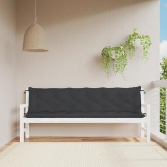 vidaXL Gartenbank-Auflagen 2 Stk. Schwarz 200x50x7 cm Oxford-Gewebe 361742