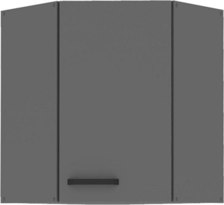 Küche NESSA Eckhängeschrank 60X60 Anthrazit Küchenzeile Küchenblock Einbauküche