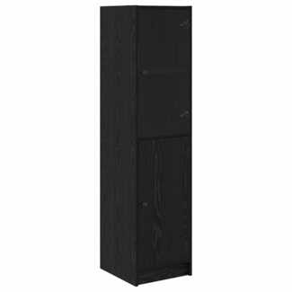 vidaXL Highboard Schwarz Eichen-Optik 35 x 37 x 142 cm Holzwerkstoff 882906
