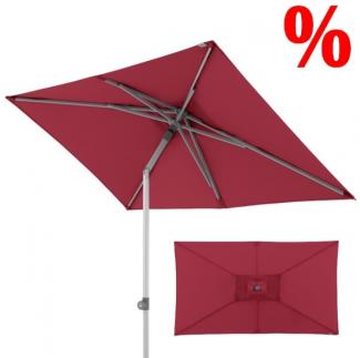 Doppler Sonnenschirm ACT Push Up ca. 220x130cm Alu Mast Farbe: Rot