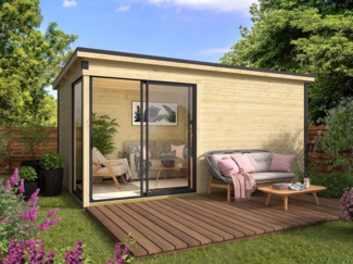 Fjordholz Gartenhaus Modell Amrum-4 Schwedenrot