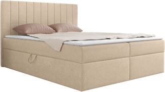 Boxspringbett Estnik (Farbe: Lima 46, Größe: 180 x 200)