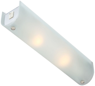 Spiegelleuchte Bad mit Schalter Wandleuchte Wandlampe Glas Länge 35cm 4101