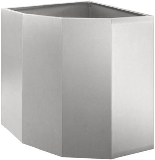vidaXL Eckpflanzer Silber 45 x 45 x 50 cm Edelstahl 883672
