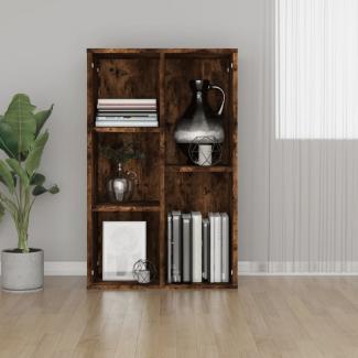 vidaXL Bücherregal/Sideboard Räuchereiche 50x25x80 cm Holzwerkstoff 826611