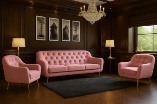 Wohnzimmer-Set BENITO 4: 3-Sitzer Sofa + 2 Sessel