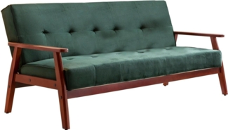Schlafsofa 190 x 85 x 81 cm Samt Tannengrün