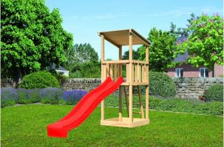 Karibu Spielturm Anna Mit roter Rutsche