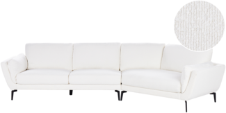 3-Sitzer Sofa Bouclé weiß KANSSELI