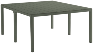 Dmora Gartentisch Campana, Picknickbasis, Mehrfachposition Garten-Esstisch, Mehrzweck-Außenbank, Made in Italy, 292x86 h74 cm, Grün