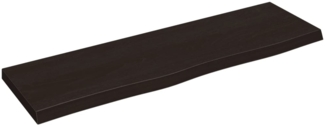 vidaXL Waschtischplatte Dunkelbraun 100x30x(2-4)cm Massivholz 3156222