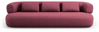 Micadoni Sofa Jenny 4-Sitzer Chenille Purpur Rot