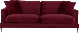 Home affaire 3-Sitzer Cozy elegantes Designsofa, Maße B/T/H: 211/97/80 cm, mit losen Kissen und Metallbeinen