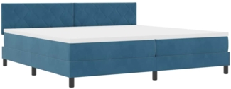 vidaXL Boxspringbett mit Matratze Dunkelblau 200 x 200 cm Stoff 3339264