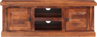 TV-Schrank Lowboard TV mit Türen 112 x 30 x 40 cm Massivholz Akazie