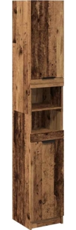 vidaXL Badschrank Altholz-Optik 32x34x188,5 cm Holzwerkstoff 856943