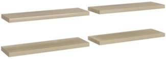 vidaXL Schweberegale 4 Stk. Eiche-Optik 80x23,5x3,8 cm MDF 323879