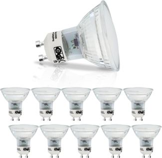 ZMH 10ER GU10 LED Lampe Warmweiß Leuchtmittel 4W 320LM Glühlampe PAR16 Glühbirne Einbaustrahler Abstrahlwinkel 120 ° Strahler Spot 3000K Küchenlampe Deckenstrahler für Deckenspot Wandspot Wohnzimmer